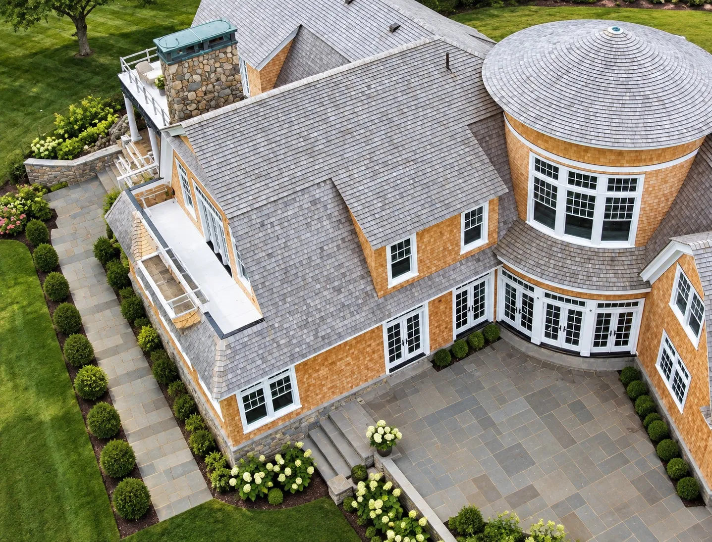 Exterior finish carpentry on a Cape Cod house