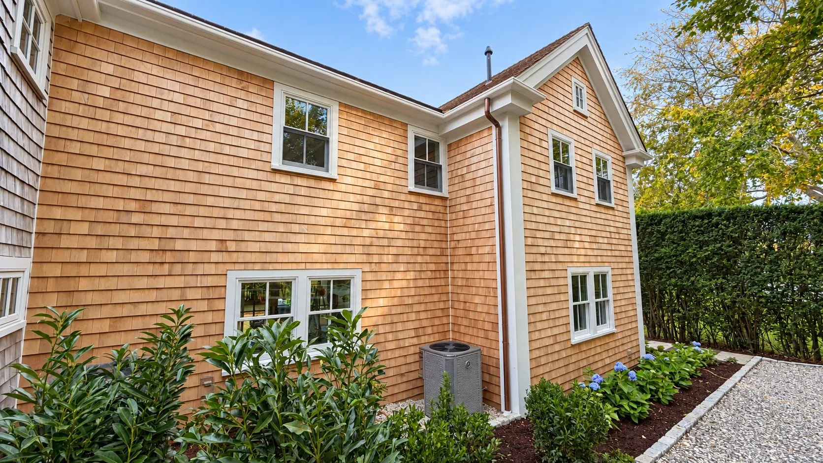 Exterior finish carpentry on a Cape Cod house — 13