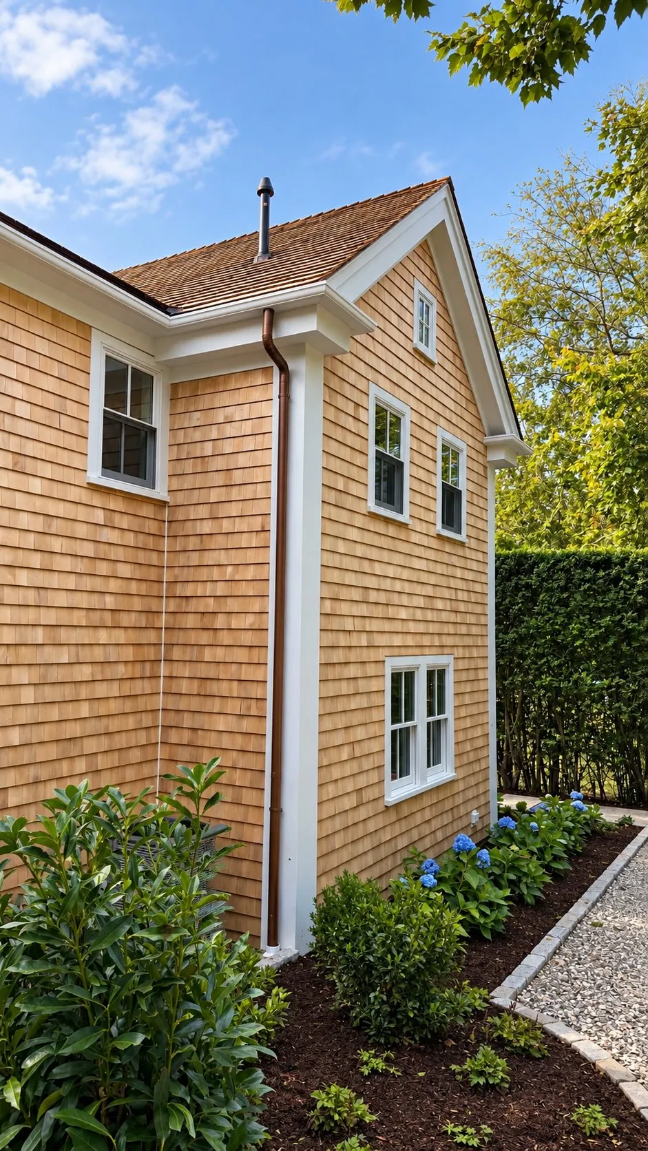 Exterior finish carpentry on a Cape Cod house — 15
