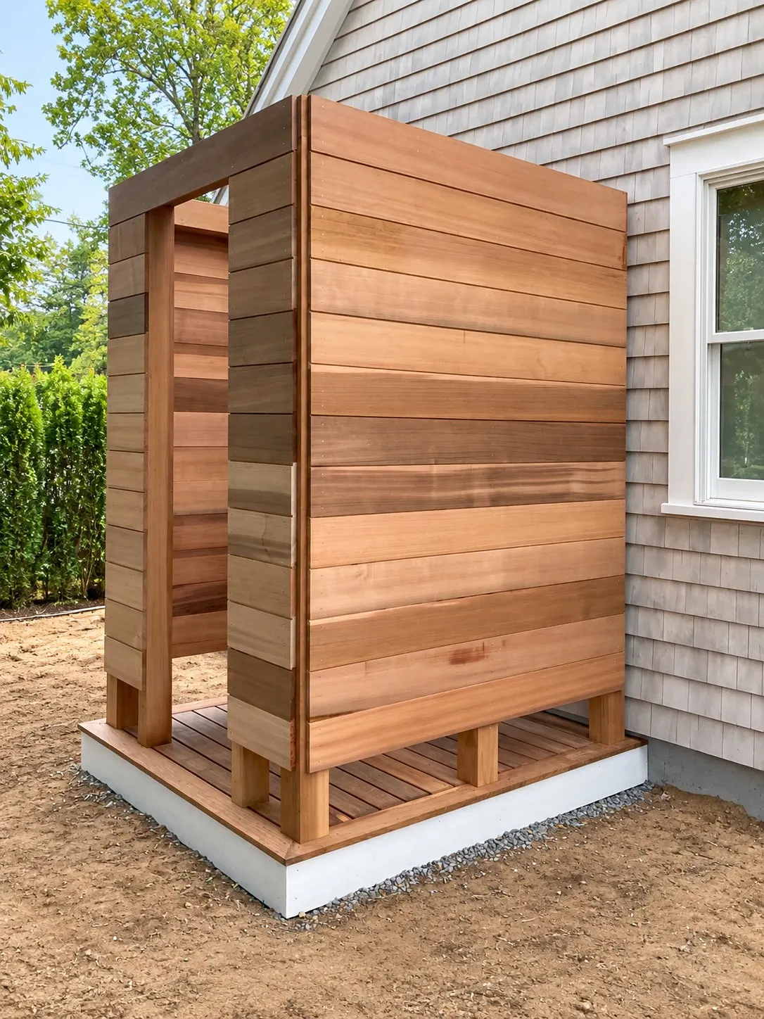 Exterior finish carpentry on a Cape Cod house — 32