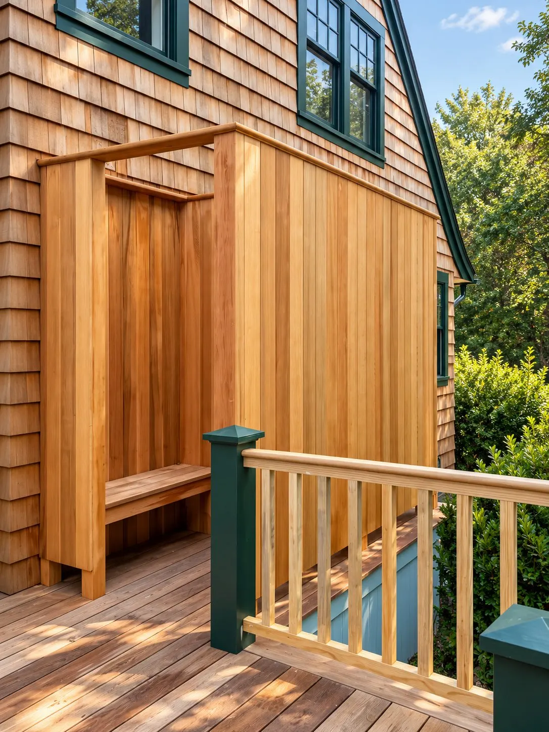 Exterior finish carpentry on a Cape Cod house — 35