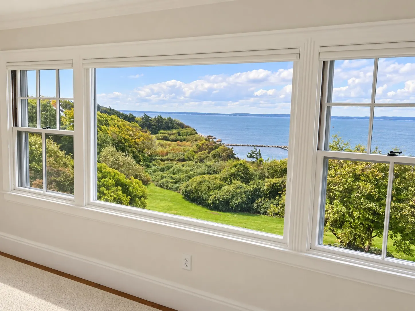 Window and door installation with finished trim — 4